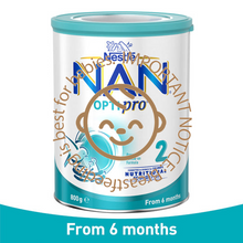 Load image into Gallery viewer, Nestle NAN OPTIPRO 2 Premium Baby Follow-on Formula Powder, From 6 to 12 Months – 800g